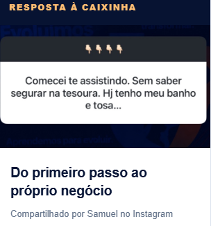 Depoimento de aluno da Universidade Pet